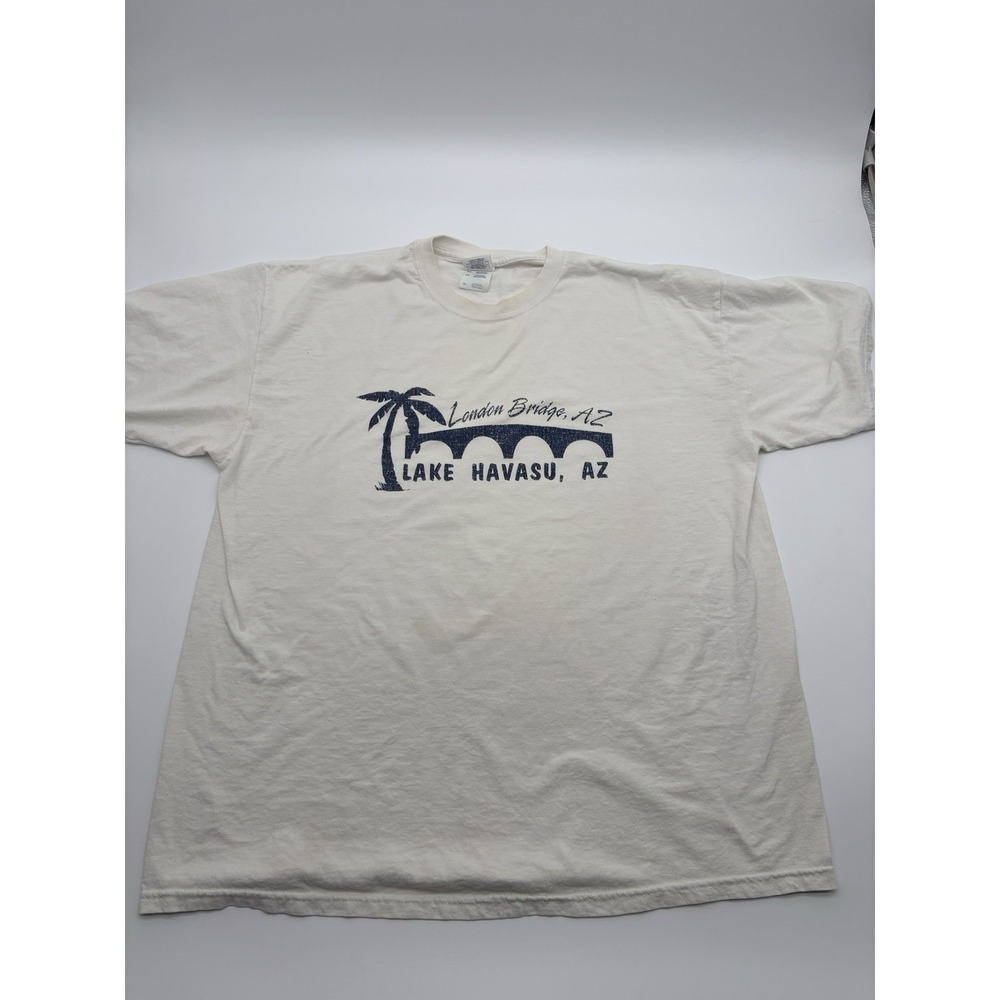 Lake Havasu AZ T Shirt Mens XL Y2K London Bridge Arizona Souvenir Tee White